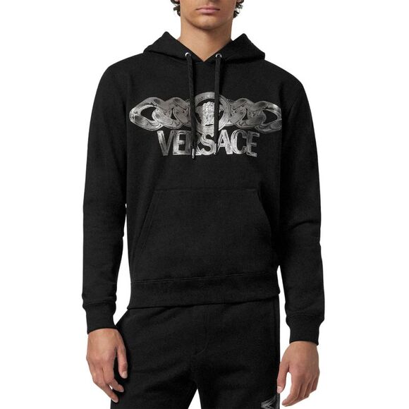 Versace Mens Medusa On Chain Hoodie Large Black - NWT $1350 - Picture 2 of 7